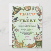 Trick or treat Witch Halloween Bash Party Kaart (Voorkant)