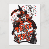 Trick or treat Witch Halloween () Briefkaart (Voorkant)