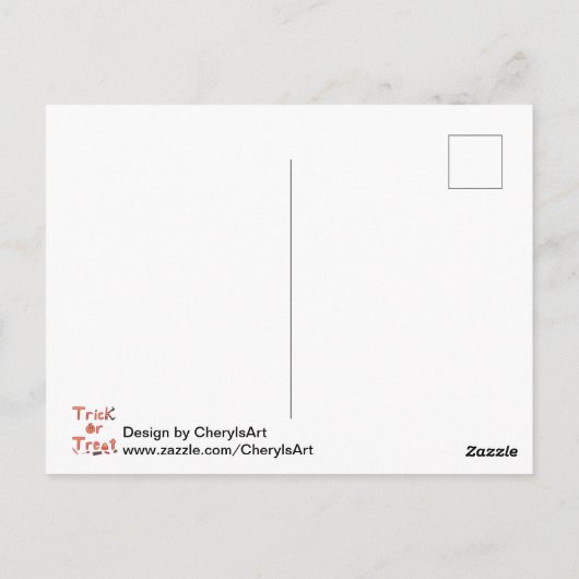 Trick or treat Witch Legs Snoep Halloween Ontwerp Briefkaart (Achterkant)