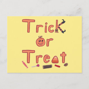 Trick or treat Witch Legs Snoep Halloween Ontwerp Briefkaart