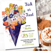 Trick or treat Witch Pet Halloween Food Birthday Kaart