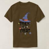 Trick or treat Witch Pet Happy Halloween Holiday C T-shirt (Design voorkant)