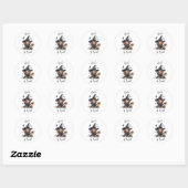 Trick or treat Witch Ronde Sticker (Vel)