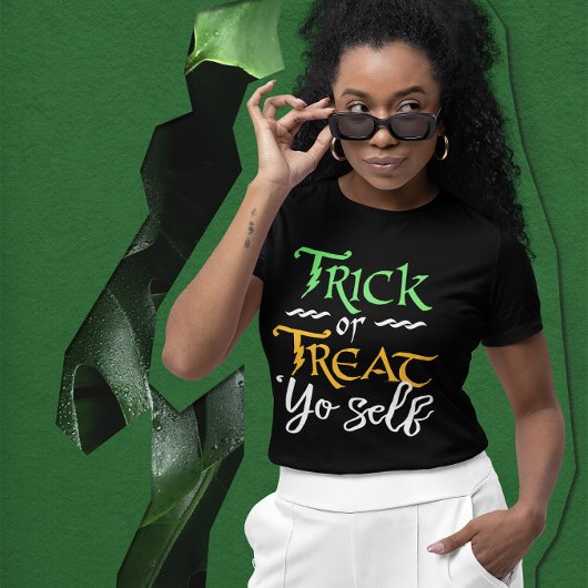 Trick or treat 'Yo Self Funny Vrouwen Halloween T-shirt
