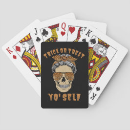TRICK OR TREAT YO' SELF grappige halloween moeder  Pokerkaarten