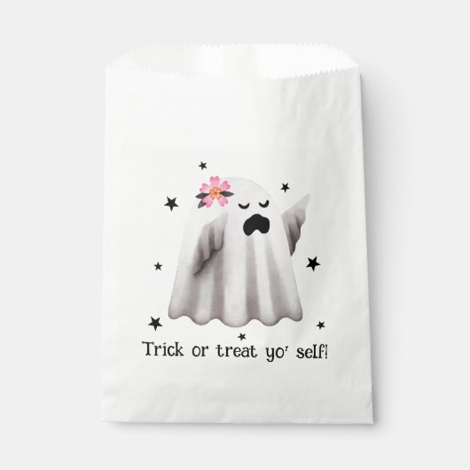 Trick or treat Yo' Self Halloween Ghost Bedankzakje (Voorkant)