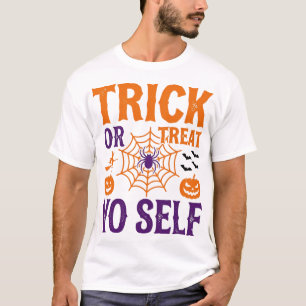 Trick Or Treat Yo Self Vintage Halloween T-shirt D