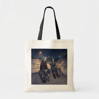 Trick-or-treat-zak Frankenstein-skateboarders Tote Bag
