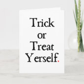 Trick or treat zelf Halloween Kaart (Voorkant)