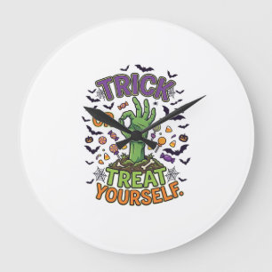 Trick Or Treat Zelf Zombie Hand Halloween Snoepgoe Grote Klok