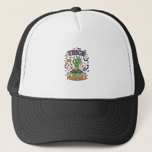 Trick Or Treat Zelf Zombie Hand Halloween Snoepgoe Trucker Pet
