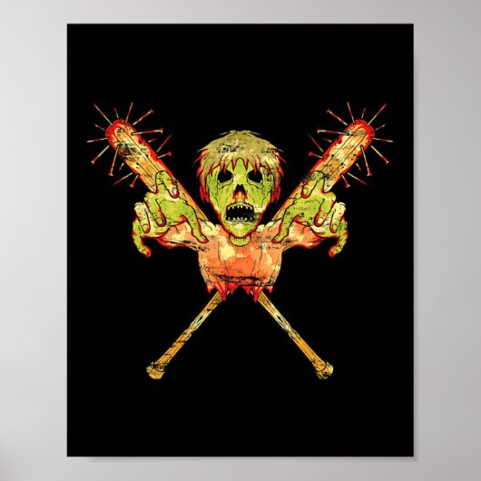 Trick or treat Zombie Gift Scary Halloween Poster (Voorkant)