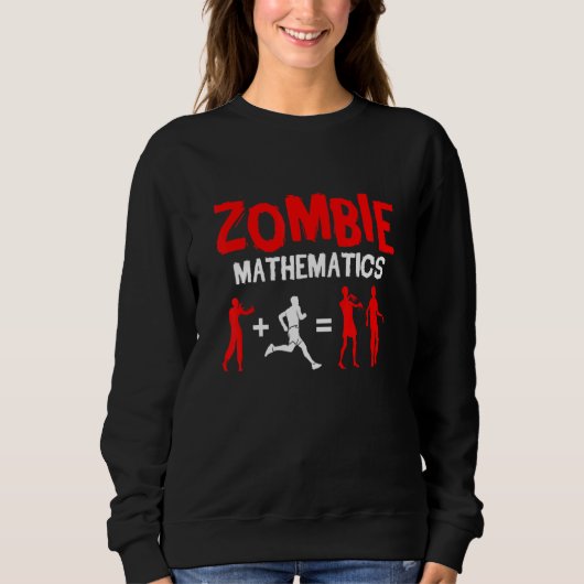 Trick or treat Zombie Mathematics Halloween Party Trui (Voorkant)