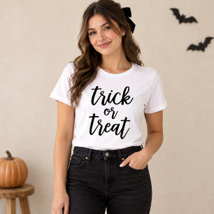 Trick or Treat Zwar Script Halloween Tri-Blend Shirt