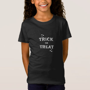 Trick or treat Zwart en Wit Halloween Meisjes T-shirt