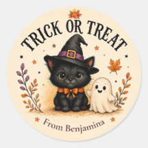 Trick or Treat Zwarte Kat & Geest Halloween