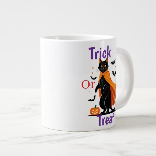 Trick or treat Zwarte Kat Specialty Mok (Voorkant rechts)