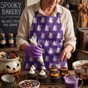 Trick-or-Treaten Geest Met Pompoen Snoep Emmer Schort