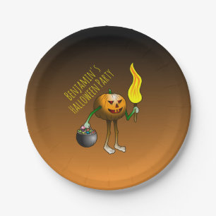 Trick or Treaten Pompoen Papieren Bordje