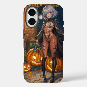Trick-or-treater, dapper Halloween verkleed meisje iPhone 16 Hoesje