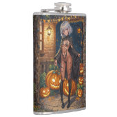 Trick or Treater, dappere Halloween kostuum meisje Heupfles (Rechts)