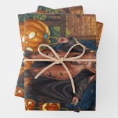 Trick or Treater, dappere Halloween kostuum meisje Inpakpapier Vel (In situ)