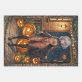 Trick or Treater, dappere Halloween kostuum meisje Inpakpapier Vel (Voorkant)