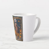 Trick or Treater, dappere Halloween kostuum meisje Latte Mok (Rechterhoek)