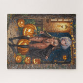 Trick or Treater, dappere Halloween kostuum meisje Legpuzzel (Horizontaal)