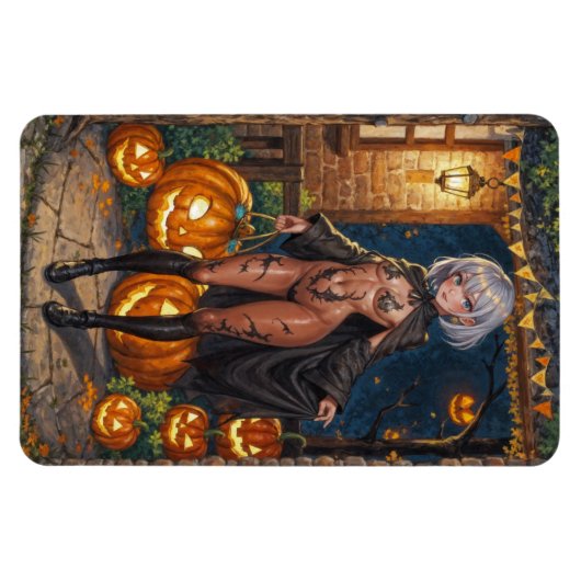 Trick or Treater, dappere Halloween kostuum meisje Magneet (Horizontaal)
