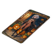 Trick or Treater, dappere Halloween kostuum meisje Magneet (Linkerzijde)