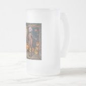 Trick or Treater, dappere Halloween kostuum meisje Matglas Bierpul (Voorkant rechts)