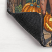 Trick or Treater, dappere Halloween kostuum meisje Muismat (Hoek)