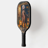 Trick or Treater, dappere Halloween kostuum meisje Pickleball Paddle (Links)