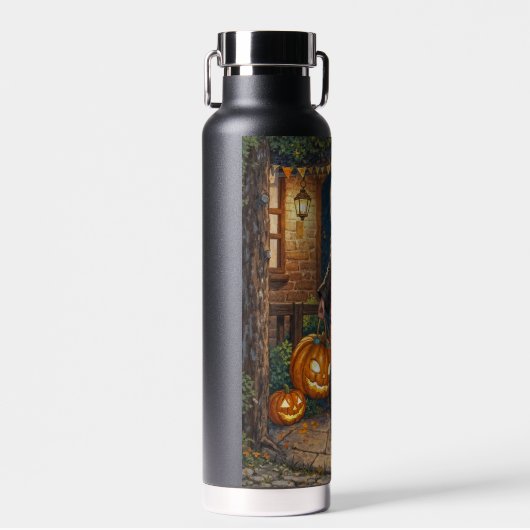 Trick or Treater, dappere Halloween kostuum meisje Waterfles (Voorkant)