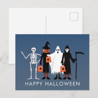 Trick or Treaters Halloween Briefkaart