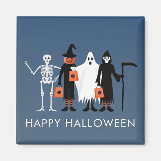 Trick or Treaters Halloween Magneet