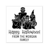 Trick or Treaters Silhouet Gelukkig Halloween Gewe Zelfinktende Stempel (Design)