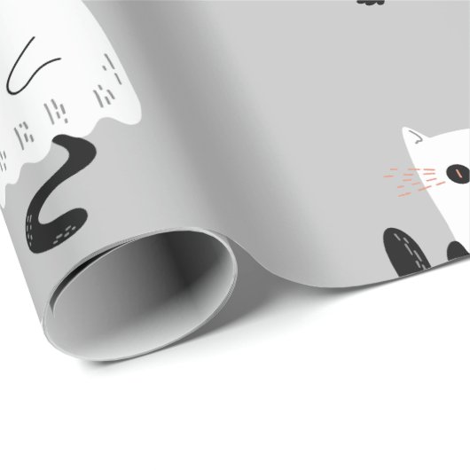 Trick-or-Treating Cats Halloween Wrapping Paper Cadeaupapier (Rol Hoek)