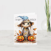 Trick Or Treating Gelukkig Halloween Vogelverschri Kaart (Voorkant)
