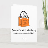 Trick-or-Treating Ghost - Halloween Kaart (Achterkant)