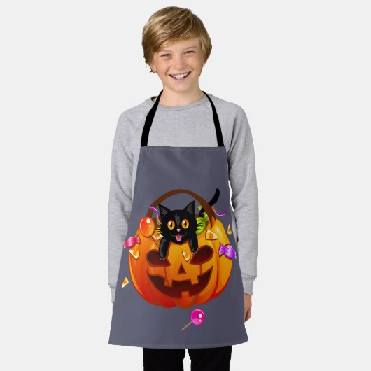 Trick-or-Treating Halloween Party Cat Schort (Gedragen)