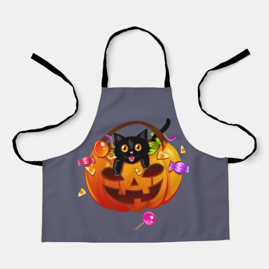 Trick-or-Treating Halloween Party Cat Schort (Voorkant)
