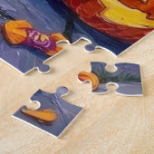 Trick-or-Treating honden tijdens Halloween Legpuzzel (Zijkant)