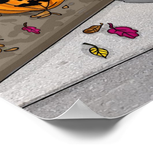 Trick or Treating in the Suburbs on Halloween   Poster (Hoek)