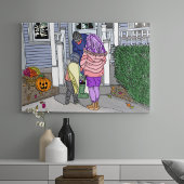 Trick or Treating in the Suburbs on Halloween   Poster