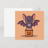 Trick or Treating Vleermuis  Kaart (Voorkant / Achterkant)