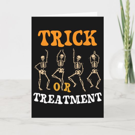Trick Or Treatment Fysiotherapie Skelet Pt Ha Kaart (Voorkant)