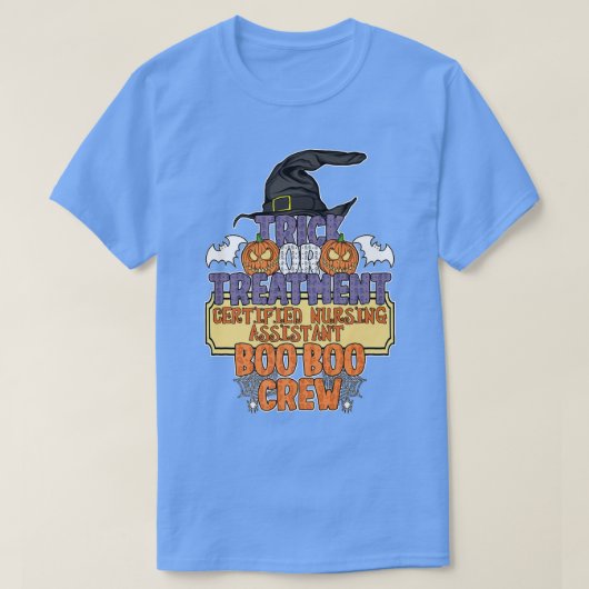 Trick or Treatment Nursing Assistant Boo Boo Crew T-shirt (Design voorkant)
