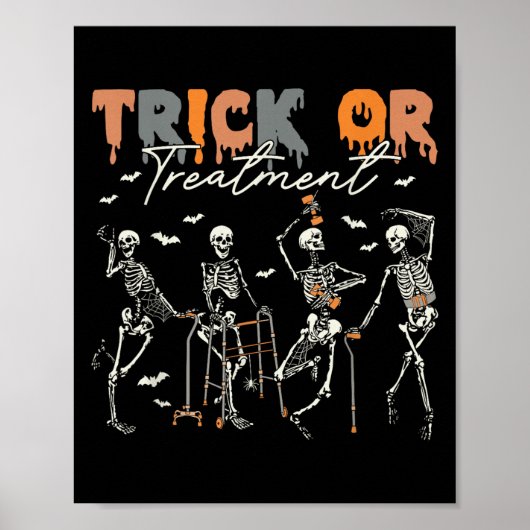 Trick Or Treatment Pt Physical Therapy Therapist H Poster (Voorkant)